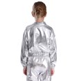 thumbnail image 4 of Doomiva Ensemble de Performance Jazz Moderne pour Garçons et Filles Vêtements de Danse de Rue Hip Hop 2 Pcs Argent 14, 4 of 5