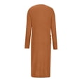 thumbnail image 3 of Yuyuzo Womens Maxi Cardigans Long Sleeve Open Front Ribble Knit Solid Color Sweater Outwear Coat Cardigan, 3 of 5