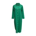thumbnail image 4 of Kcodviy Robe Chemise Unie pour Femmes Robes d'Été pour Dames Jupe Longue Décontractée Longues Petites Robes d'Été Manches Cardigan Robe, 4 of 5