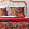thumbnail image 5 of Greenland Home Jewel Quilt Set, 4-Piece Twin, Red, 5 of 5