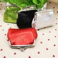 thumbnail image 4 of Trayknick Mode Femmes Paillettes Boucle Mini Porte-Monnaie Pochette Portefeuille Pratique Sac Rouge, 4 of 13