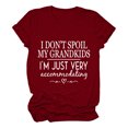 thumbnail image 1 of LUOGENLI T-shirts pour Femme pour Femmes T-Shirt Uni Décontracté Mode à Lettres Imprimées Col Rond Manches Courtes T-Shirt Haut T-shirts pour Femmes T-shirts Graphiques T-shirts de la Saint-Valentin Vin TG, 1 of 3
