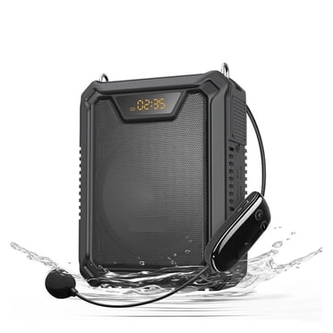 Portable Voice Amplifier With Wireless Microphone For Teachers Waterproof Speaker ,No Screeching Distortion