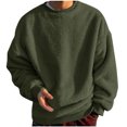 thumbnail image 2 of DPTALR Men Comfortable Solid Casual Tops Long Sleeve Round-Neck Sweatshirt, 2 of 4