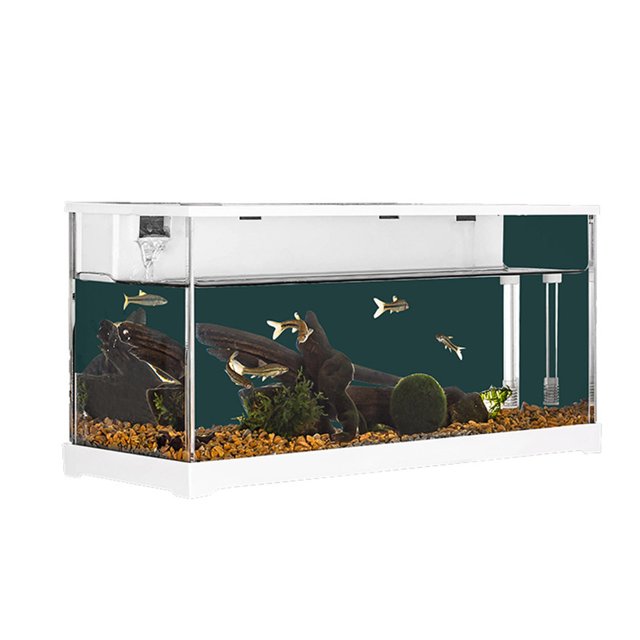 BeesClover Betta Fish Tank, Clear Acrylic Aquarium Tank Bowl for Goldfish Small Fish, Top Circulating Filtration System, Silent Water Pump, Home Office Desktop Decorative