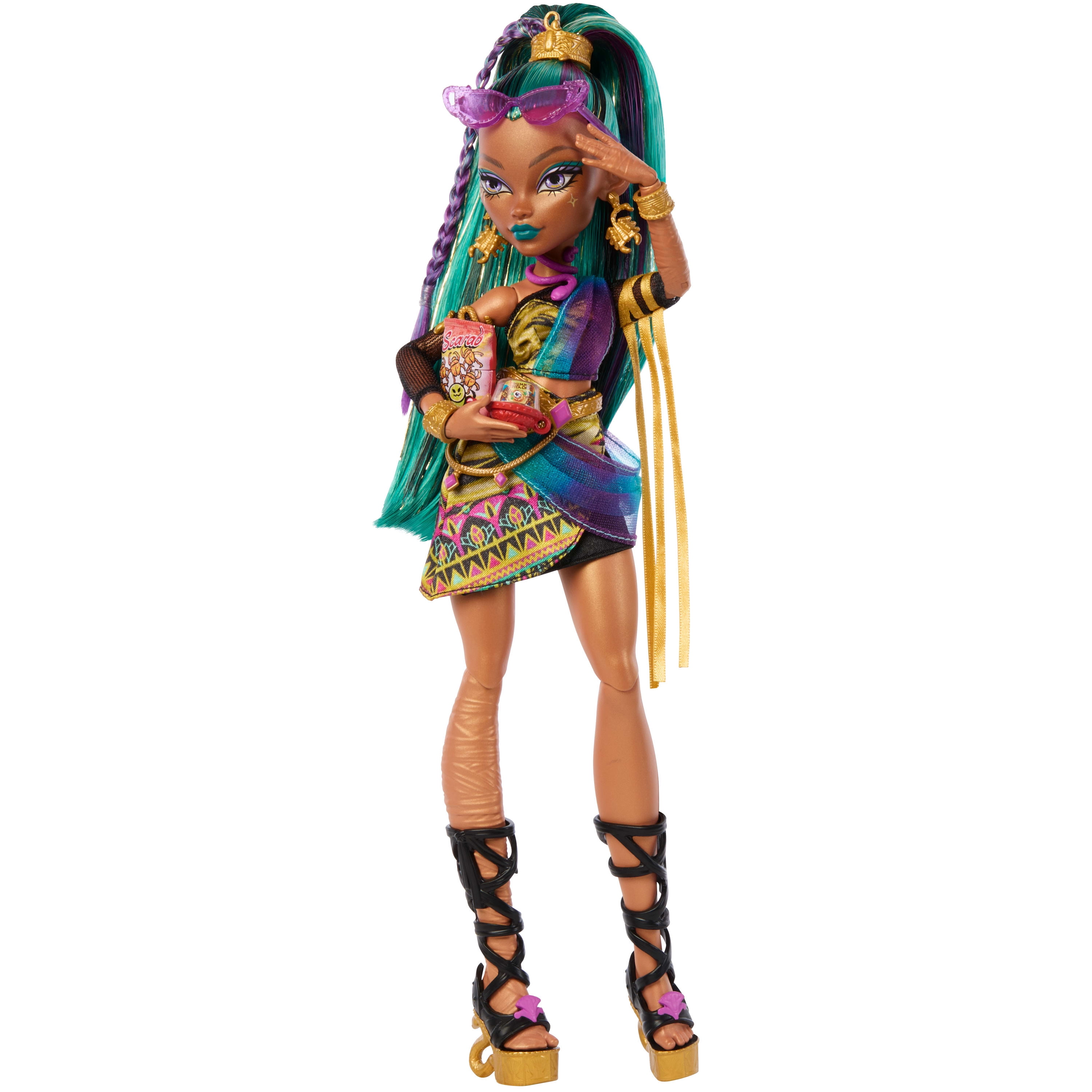 Monster High-Poupée Nefera De Nile-avec Lavish et 7 accessoires