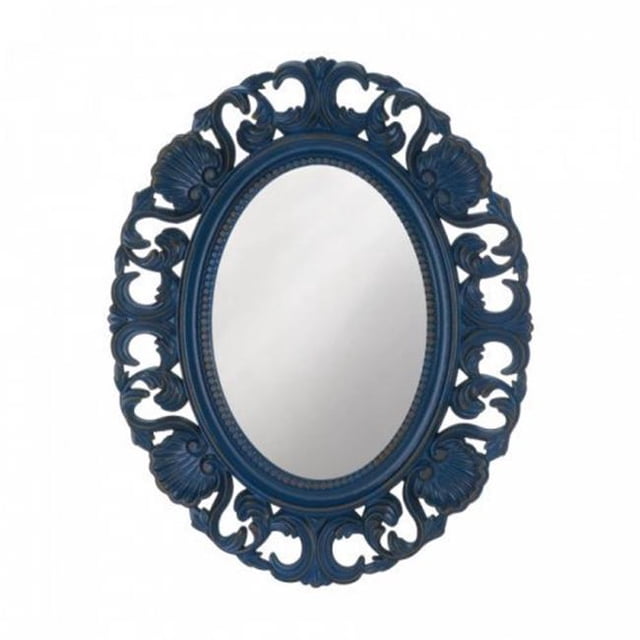 Accent Plus 10018871 Blue Scallop Wall Mirror
