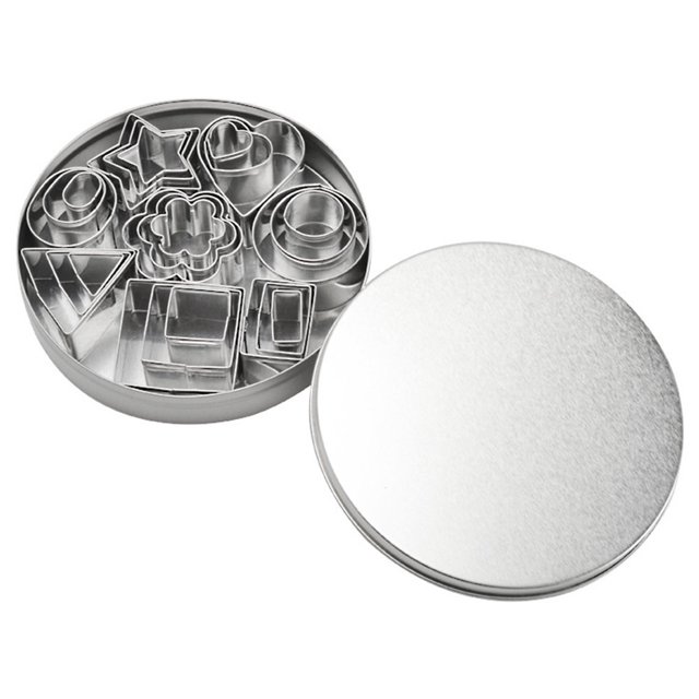 DPTALR 24 Pcs Moule à Gâteau Biscuit en Acier Inoxydable Outil de Pâtisserie DIY