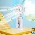 thumbnail image 4 of Chmadoxn Fan, Ceiling Fan, Desk Fan, Portable Fan Handheld Fan 5000 MAh Long Battery Life Fast Charge Digital Display Power Bank 2-in-1 Mini Fan Small fan, 4 of 8