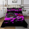 thumbnail image 1 of Erosebridal Racing Car Coverlet Set King,Geometric Honeycomb Bedding Set,Extreme Sports Decor,Ultra Soft,3 Pieces, 1 of 5