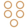 thumbnail image 2 of MERIGLARE Air Pump Piston for Air Compressor Upgrade Rubber Piston 5Pcs 550W Yellow, 2 of 9
