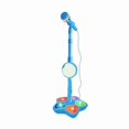 thumbnail image 1 of Microphone, Lumières Intégrées Pratiques Microphone Bleu pour Enfants avec Support pour Réunions de Famille, 1 of 8