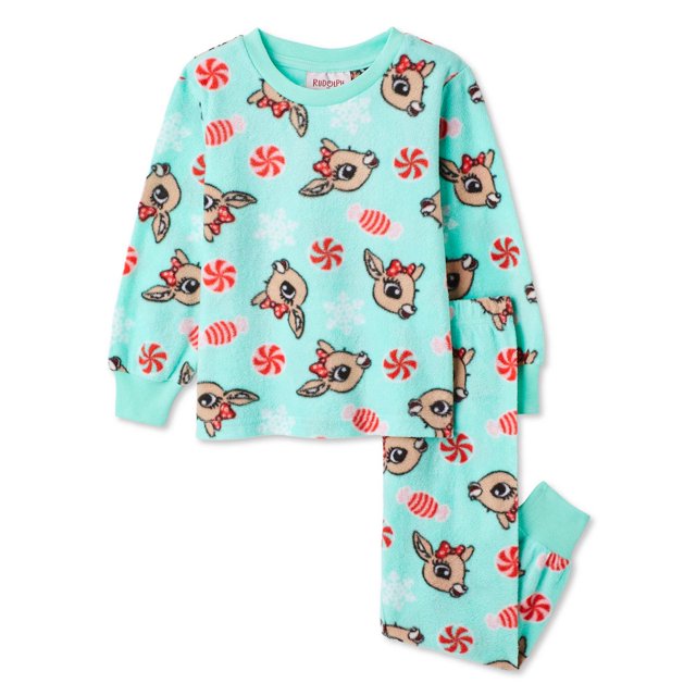 Pyjama 2 pièces Rudolphe pour petites filles