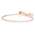 thumbnail image 1 of Adjustable Crystal Tennis Bracelet in 14k Rose Gold, 1 of 4