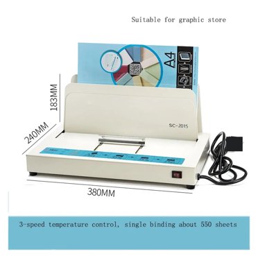 Machine de Reliure à Chaud pour Soumissions, Certificat Financier, Carnet A4, Enveloppe, Machine de Reliure à Colle Automatique