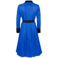 thumbnail image 4 of Penkiiy Manteau Queue-d'Hirondelle pour Hommes Liquidation Hommes Patchwork Col Rabattu Robe à Manches Longues Manteau Habillé Bleu Manteau Queue-D'Hirondelle, 4 of 4
