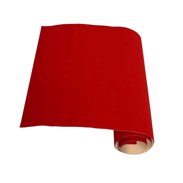 Felt Tape Self-Adhesive Felt Fabric Sheet Jewelry Box Liner Renovation Red self-adhesive velvet fabric sheet 15.75x58.27in (40x148cm) with peel-and-stick backing, velvet surface for lining jewelry boxes, drawers and craft projects; often used as protective display padding.