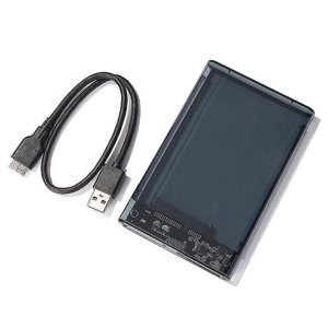 FlyFlise Clapet de disque dur externe transparent Hdd enclosure Usb3.0 2,5'' 8tb Couleur: Transparent