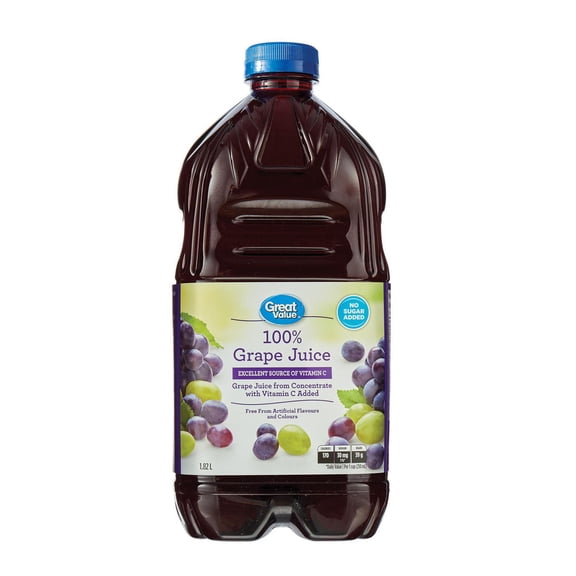Great Value 100 % Grape Juice 1.82L