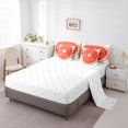thumbnail image 3 of Erosebridal Ensemble de Literie Complet Motif Pamplemousse Format Double, Ensemble de Lit Fruit 3D, Douillet 7 Pcs, 3 of 5