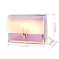 thumbnail image 2 of BESTOYARD Sac à Main Transparent pour Femme, Sacs à Chaîne Colorés, Sacs Arc-en-Ciel, Mini Sac en Gelée Transparent (Rose), 2 of 5