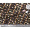 thumbnail image 2 of Soimoi Brown polyester Crepe Fabric Geometric Tie-Dye Decor Fabric Printed Yard 42 Inch Wide, 2 of 4