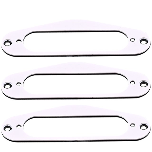 Miangastore Bague de Guitare de Remplacement Métal Blanc 3 Pcs