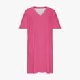 thumbnail image 4 of BEFOKA Robe pour Femme Grande Taille, Liquidation de Robes d'Été pour Femmes, Robe Unie Grande Taille à Manches Courtes et Col avec Poches pour Femme, 4 of 5
