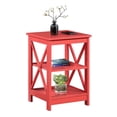 thumbnail image 3 of Convenience Concepts Oxford Table d'Appoint avec Étagères, Fini Bois Rose Corail, 3 of 6
