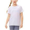 thumbnail image 1 of Posijego Garçons Filles Chandails Athlétiques Respirants Manches Courtes Hauts Enfants Col Rond Ample Décontracté T-Shirts d'Été, 1 of 7