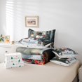 thumbnail image 4 of Xmas Snowman Bed in a Bag King Size Comforter Set 7 Pieces,Cute Rabbit Sheet Set with Comforter Merry Christmas Bedding Set,Xmas Snowflake Bed Set Cartoon Christmas Decorations, 4 of 5