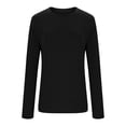 thumbnail image 4 of Yuyuzo Chandails à Manches Longues pour Femmes, Couche de Base Thermique Légère, T-Shirts à Col Rond, Hauts Chauds et Confortables avec Chaussettes, 4 of 7