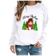 thumbnail image 2 of EGNMCR Chandail en Molleton de Noël Mode Femme Ample Imprimé de Noël Col Rond, 2 of 7