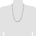 thumbnail image 2 of Diamond2Deal 925 Collier Chaîne Figaro en Argent Sterling Rhodié 9 mm pour Hommes 26 Pouces, 2 of 5