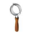 thumbnail image 2 of 54mm Stainless Steel Coffee Machine Bottomless Filter Holder Portafilter Branch Wooden Handle Professional Coffee Accessory Compatible with Breville 8 Series Coffee Machines, 2 of 6