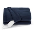 thumbnail image 1 of Sunbeam Throw Grey Fleece, 4 Heat Settings, 4-Hour Auto Shut-Off, Electric Heated Blanket, 50” x 60”, 1 of 9