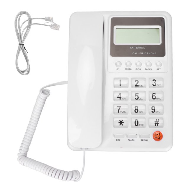 ANGGREK Desktop Wired Phone, KX-T8001CID Hotel Wired Phone For Home