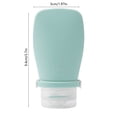 thumbnail image 3 of ZZkhGO 60ml Silicone Travel Bottle Set, Empty Cosmetics Sample Bottles with Flip-Top, Shampoo Shower Gel Extrusion Containers for Travel Toiletries, Blue, 3 of 6