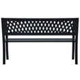 thumbnail image 3 of vidaXL Banc de Jardin 125 cm Acier Noir, 3 of 5