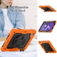thumbnail image 3 of XYX For iPad Air 5th/4th Generation 10.9 inch 2022/2020 Case, 360 Rotating Shockproof Cover with Stand, Screen Protector, Shoulder Strap, Orange, 3 of 7