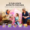 thumbnail image 4 of myFirst Voice 2 Kids Karaoke Machine Portable Bluetooth Speaker, Wireless Microphone, 5 Voice Changer (Purple), 4 of 6