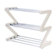 thumbnail image 2 of Boovnll Shoe Rack, 3-Tiers Detachable Multifunction Stylish Z-Type Sturdy Stainless Steel Shoe Storage Organizer, Shoe Organizer for Entryway, Dormitory, Bedroom, Bathroom, Shoe Storage, 2 of 6