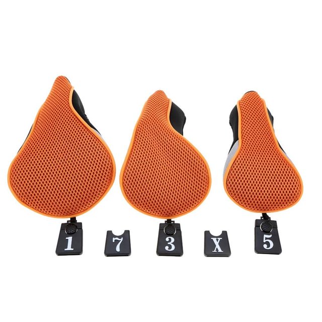 A99 Golf H03 Wood Driver Head Covers Gold/Black Headcovers Interchangeable No. Tags 3pcs/Set