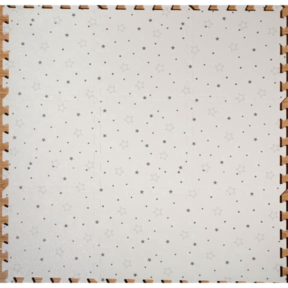 Mainstays Kids Interlocking Foam Play Mat, 0-6 Years, 9 Tiles 12.4'x12.4' EVA Floor Mat