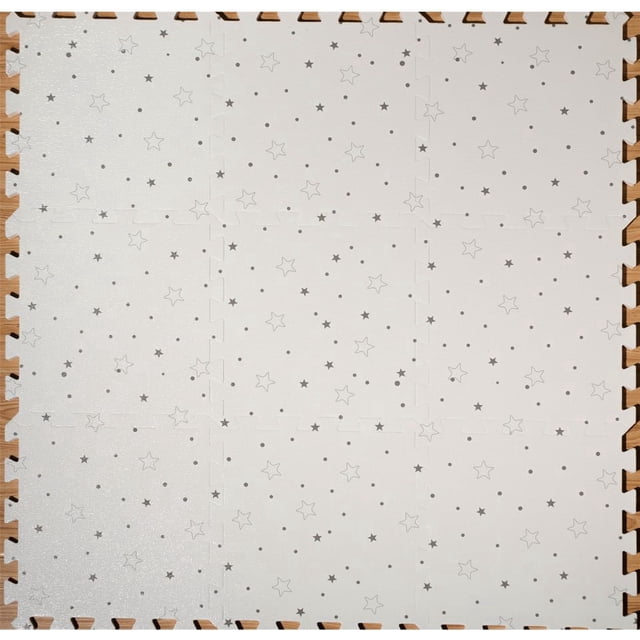 Mainstays Kids Interlocking Foam Play Mat, 0-6 Years, 9 Tiles 12.4'x12.4' EVA Floor Mat