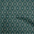 thumbnail image 1 of oneOone Silk Tabby Dark Green Fabric Geometric Craft Projects Decor Fabric Printed By The Yard 42 Inch Wide, 1 of 4