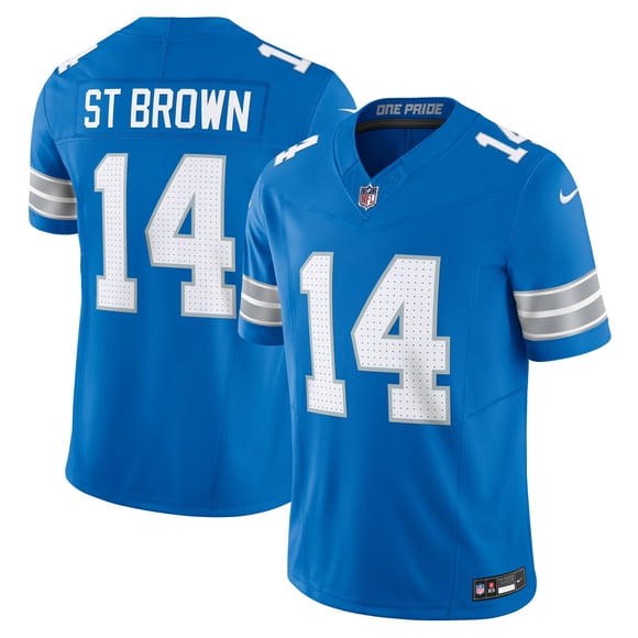 Chandail de Match Nike pour Hommes Amon-Ra St. Brown Detroit Lions - Bleu
