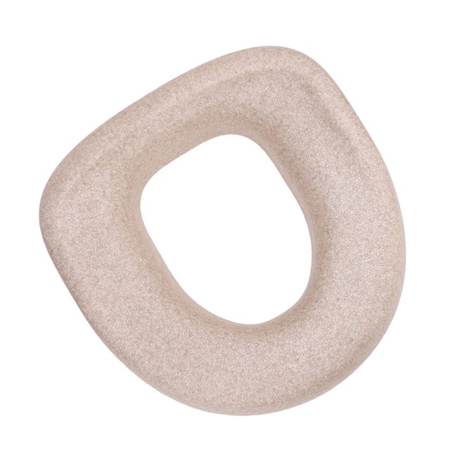 Raised Toilet Cushion, soft padded toilet cushion riser made of thickened EPP material, shown in a beige tone. Designed for enhanced comfort and elevation, it features a universal fit with dimensions of approximately 42.5 x 43.5cm (16.73 x 17.13in) and an inner size of 25 x 19cm (9.84 x 7.48in). Ideal as a bathroom aid for seniors, pregnant women, and individuals with limited mobility.