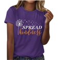 thumbnail image 2 of Aubaines du Jour Liquidation Iumwxz Tunique Coupe Classique Décontractée d'Été T-Shirt T-Shirts pour Femmes Blouse à Imprimé Floral Hauts Manches Courtes Col Rond Blouse Hauts pour Femmes Tendance Petit Budget Fête, 2 of 4