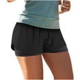 thumbnail image 2 of Plebaso Women's 2 in 1 Running Shorts Elastic Waist Drawstring Athletic Shorts Lightweight Workout Shorts, 2 of 6